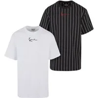Karl Kani T-Shirt Karl Kani Herren KM222-101-1 KK 2-Pack Pinstripe + Essential Tee (1-tlg)