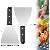 FELIXLEO Gemüseschneider 2er Set Grillspachtel Plancha Edelstahl