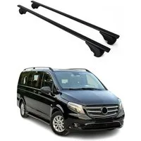 OMAC Dachträger Gepäckträger für Mercedes Vito W447 2014-2025 Metall Schwarz 2x (2-St), Wasserbeständig,Abnehmbar,Multifunktional,Leichtgewichtig