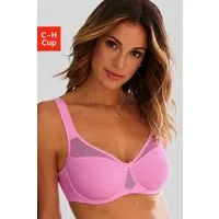 Nuance by Lascana Minimizer-BH mit Bügel und transparenten Netzeinsätzen – ideal für große Größen