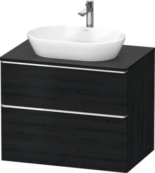 Duravit D-Neo Konsolenwaschtischunterbau wandhängend Eiche Schwarz Matt 800x550x664 mm - DE496701016 DE4967010160000