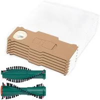 PRIMEBAG Staubsaugerbeutel 6 Beutel, Bürsten für Vorwerk Kobold 130 131 EB 350 351 kompatibel
