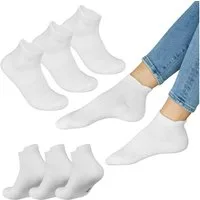 EAAKIE Sneakersocken Sneakersocken Unisex Fersenlasche Kurzsocken Baumwolle 6/12/24 Paar (6-Paar)