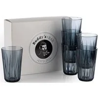 Buddy's Becher Buddy´s Bar, 6-tlg., Kunststoff, 6er Set, Tritan Kunststoff, Kristallglas-Optik, wiederverwendbar