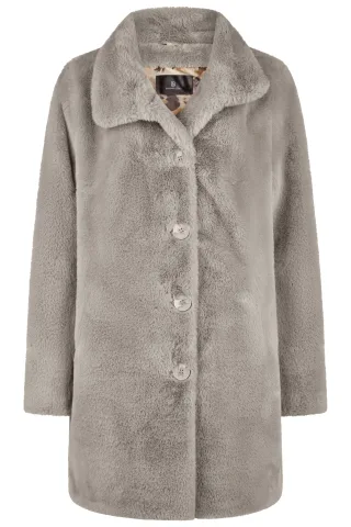 Barbara Lebek - Fake Fur Jacke camel - Gr. - 44