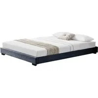 Corium Polsterbett, »Masari« Bett mit Lattenrost 180x200cm Leinen Dunkelgrau