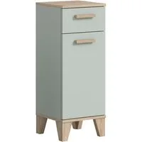 welltime Midischrank MINTTU, Höhe 87 cm, 1 Tür, 1 Schubkasten, 1 Einlegeboden, 2 Fächer (Türanschlag rechts und links montierbar) Badmöbel, Badschrank, Schrank, Kommode, Bad, Unterschrank