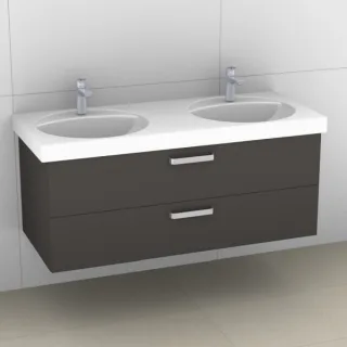 Artiqua 413 Waschtischunterschrank für Preciosa 133230, 133240 Stahlgrau, 413-WU2L-K49-7142-88 413-WU2L-K49-7142-88