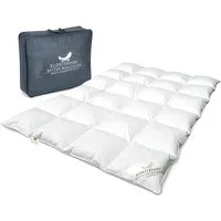 Klosterdorf Betten-Manufaktur Daunenbettdecke Premium Daunendecke Daunenbett - Heimatliebe - 135x200 155x200 155x220, Füllung: 100% reine neue deutsche Daunen Klasse I, Für erholsamen und gesunden Schlaf, liebevolle Handarbeit aus unserem deutschen F