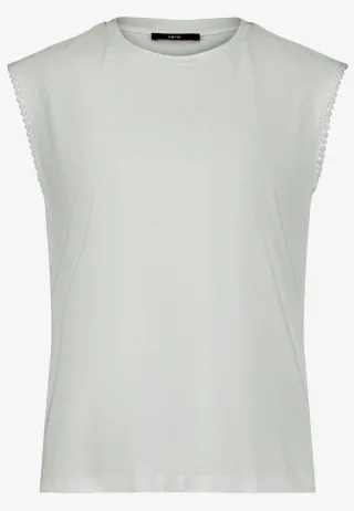 zero - Ärmelloses Basic-Shirt weiß - Gr. - 40