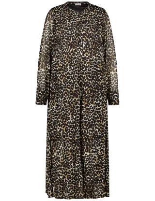 GERRY WEBER Collection - Kleid mit Leo-Muster braun - Gr. - 38