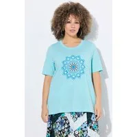 Ulla Popken T-Shirt T-Shirt Mandala A-Linie Rundhals Halbarm