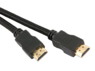 S-IMPULS HDMI-Kabel, HIGH SPEED with ETHERNET, 5 m, schwarz, Netzüberzug