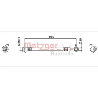 Metzger Bremsschlauch hinten links Nissan X-Trail 3 4112005