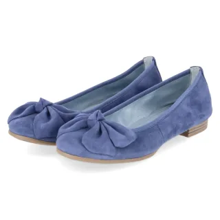 Tamaris Ballerinas - Gr. 36 - Blau - Rauleder