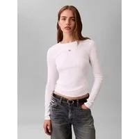 Calvin Klein Jeans Shirttop Figurbetonte Passform mit Rundhalsausschnitt