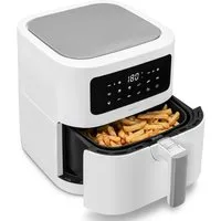 Medion® Heißluftfritteuse MD 11740 E40 XL matt weiß, 2000 W, digitales Bedienfeld, 9 Automatikprogramme