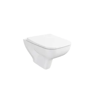 VitrA New S20 Square Tiefspüler-Wand-WC Compact spülrandlos Smooth Weiß Hochglanz,7692L003-0075 7692L003-0075