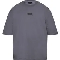 Dropsize T-Shirt Dropsize Herren Heavy Oversize Front Rubber Patch T-Shirt (1-tlg)