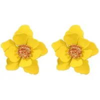 KARMA Ohrstecker-Set Damen Blumen – Florale Ohrringe für Frauen Blüten Sommer (Sommerschmuck bunte Ohrringe, 2-tlg., Geschenkidee Damenschmuck), Statement Ohrschmuck Blüte, Trendige Ohrstecker