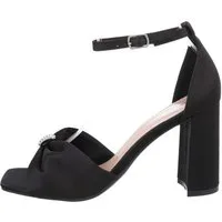 Ital-Design Damen Abendschuhe Party & Clubwear Sandalette Blockabsatz Sandalen & Sandaletten in Schwarz
