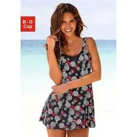 LASCANA Badekleid mit modischen Kreisen und Shaping-Effekt