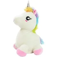 Kögler Kuscheltier Labertier Einhorn SNOWFLAKE, plappert alles nach und wackelt inkl. Bat