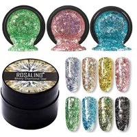 KINSI Nagellack-Set Glitter Gel Nagellack Set 8 Farben, 5ml Nagelgel, UV-Aushärtung, kratzfest, sicher ohne Schädstoffe, antiklebend, langlebig