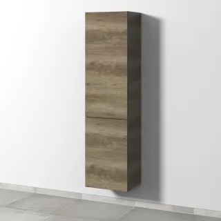 Sanipa 3way Stauraumschrank mit 1 Tür und 1 Wäschekorbklappe, Eiche-Nebraska SM18437