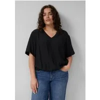 s.Oliver Kurzarmbluse Bluse Strukturierte Bluse im O-Shape