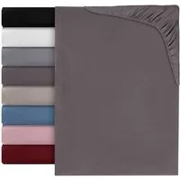 Kisska Bettlaken LUNA Spannbettuch Hochwertig, Naturfaser - Baumwolle, Gummizug: an den Ecken, (1 Stück), Atmungsaktiv, Spannbettlaken aus Baumwolle 90x200cm