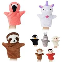 relaxdays Handpuppe Tier Set für Kind
