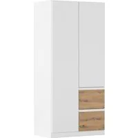 rauch Drehtürenschrank Kleiderschrank Schrank Garderobe Wäscheschrank COSTA Breite 91 cm (in 3 Ausstattungen BASIC/CLASSIC/PREMIUM) Breite 91 cm grifflose Front mit Push-to-Open Funktion MADE IN GERMANY