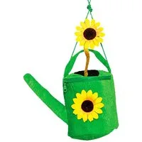 Das Kostümland Kostüm Handtasche Gießkanne mit Sonnenblumen, Grün