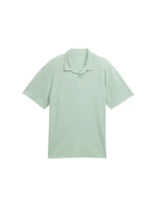 Denim Tom Tailor - Relaxed Fit Poloshirt mit Struktur fresh mint green - Gr. - L