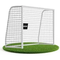NEOLYMP Fußballtor für Garten – Robustes Stadion-Tor aus Metall, korrosionsgeschützt (Fußballtor für Garten mit Polyester-Netz – Einfacher Aufbau), Wetterfestes Fußballtor Kinder Outdoor inkl. Heringe – Klicksystem