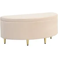 Odikalo Polsterbank Aufbewahrungshocker Samt Wohnzimmerhocker Schlafzimmer 90x40x42cm
