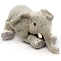 Uni-Toys Kuscheltier Elefant, liegend - 27 cm (Länge) - Plüsch-Elefant - Plüschtier, zu 100 % recyceltes Füllmaterial