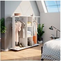 Vicco Kleiderschrank Robbie, Weiß, 130 x 120 cm (1-St)