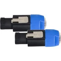 Pronomic AD-JFSPM Adapter 6,3mm Klinke female/Speakon-kompatibel male 2x Set Audio-Adapter Speakon-kompatibel, Fertig verdrahtet & einsatzbereit