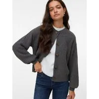 Vero Moda Strickjacke VMLEA LS O-NECK CARDIGAN NOOS Kunstfaser, loose fit