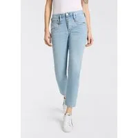 Herrlicher 7/8-Jeans Shyra Cropped Denim Comfort mit halb verdeckter Knopfleiste