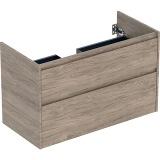 Geberit Ersatzteile Unterschrank für Möbelwaschtisch, 2 Schubladen B:100cm, Nussbaum, 246353JR1 246353JR1