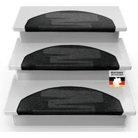 Floordirekt Stufenmatte Via Veneto, Erhältlich in vielen Farben & Größen, Treppenschutz, Halbrund, Höhe: 8,5 mm