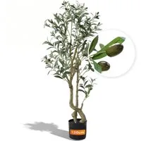 Kunstbaum KAIVIO Künstlicher Olivenbaum 120 cm Signature, Kaivio, Höhe 120 cm, Naturgetreue Optik mit 504 Blättern und 28 Oliven