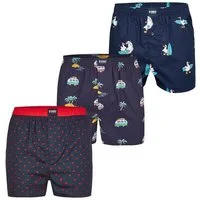 HAPPY SHORTS Boxer Print Sets (3-St) Unterhose Unterwäsche Loungewear
