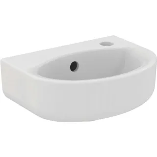 Ideal Standard Connect Arc Handwaschbecken E791301 mit Hahnloch und Überlauf, 35 x 26 cm, weiß