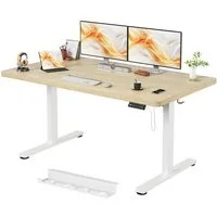 HOMALL Schreibtisch Tisch mit Speicherfunktion und Sitzpausen-Erinnerung, 18 mm dick (Maße 140x70/160x80,6-Tasten-Handsteuerung mit LED-Anzeige,mit Kabelmanagement, ideal für Homeoffice und Büro)