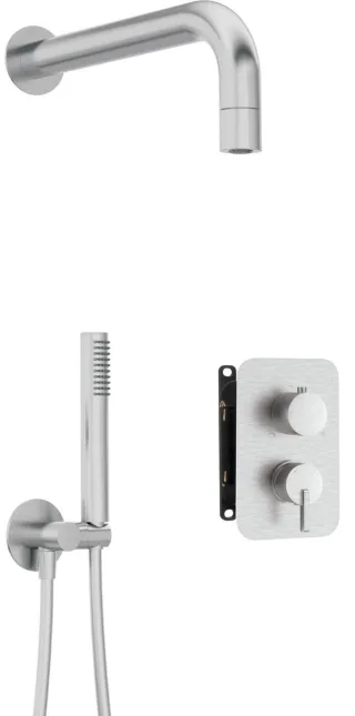 Neuesbad Serie 600 Unterputz Dusch-Set, Oberfläche: edelstahl gebürstet NB1BXYZFQSM1