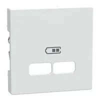 Zentralplatte polarweiß glänzend für USB Ladestation Einsatz Typ MEG4367-0319 weiß (glänzend), Retail